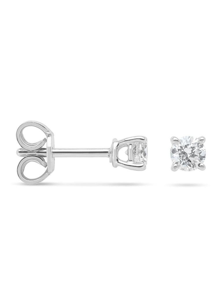 Diamond Point Dames Witgouden solitair groeibriljant oorstekers, 0.40 ct. 0.40 ct diamant Groeibriljant in de kleur Witgoud