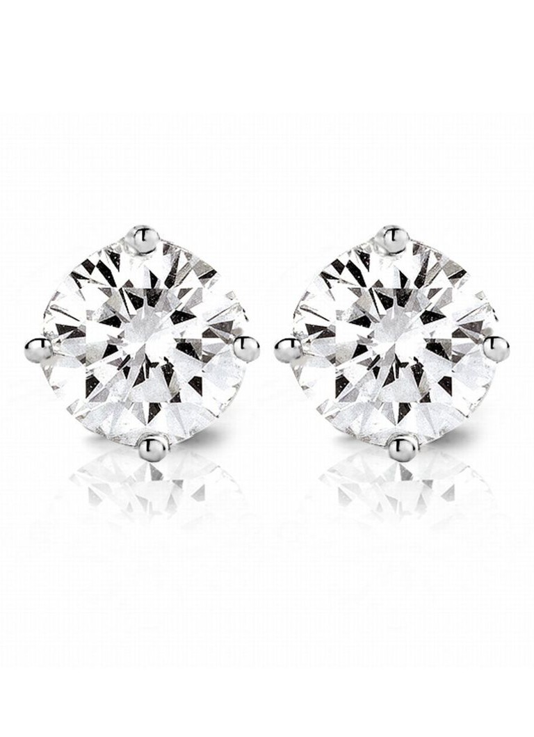 Diamond Point Dames Witgouden solitair groeibriljant oorstekers, 0.50 ct. 0.50 ct diamant Groeibriljant in de kleur Witgoud