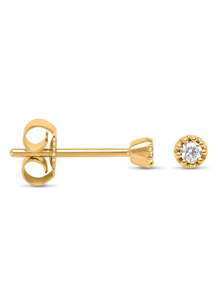 Diamond Point Dames Geelgouden oorsieraden 0.06 ct diamant Joy in de kleur Goud