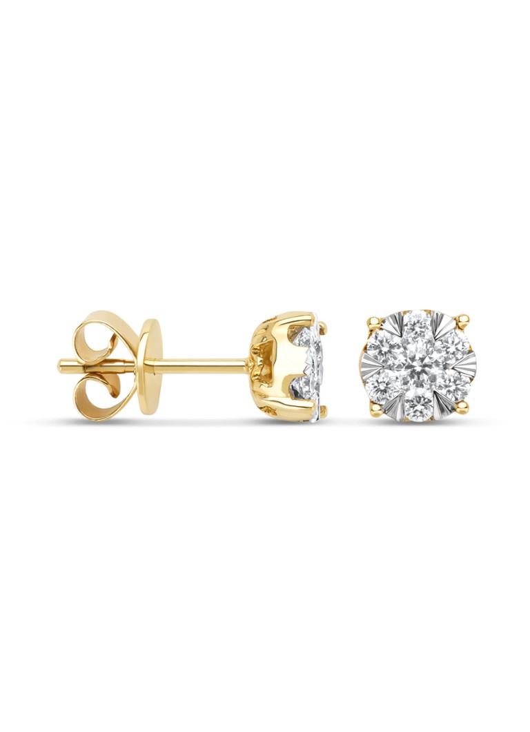 Diamond Point Dames Gouden oorsieraden, 0.55 ct diamant, Enchanted in de kleur Geelgoud