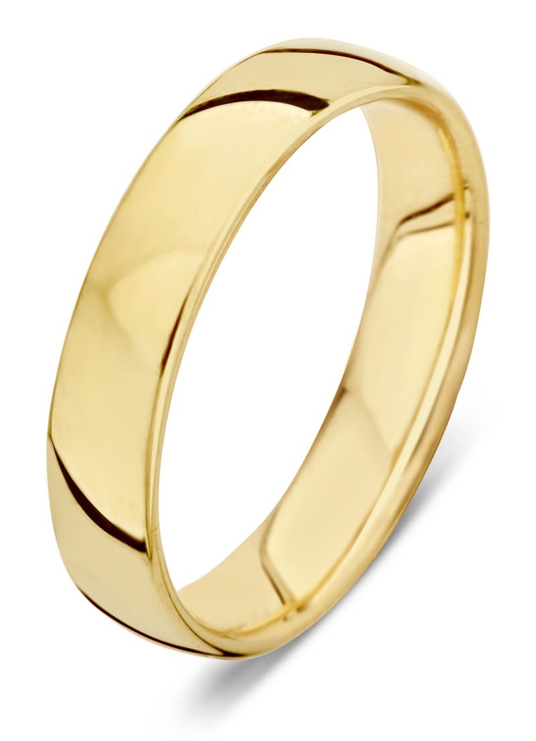 Diamond Point Heren Geelgouden ring Wedding in de kleur Geelgoud