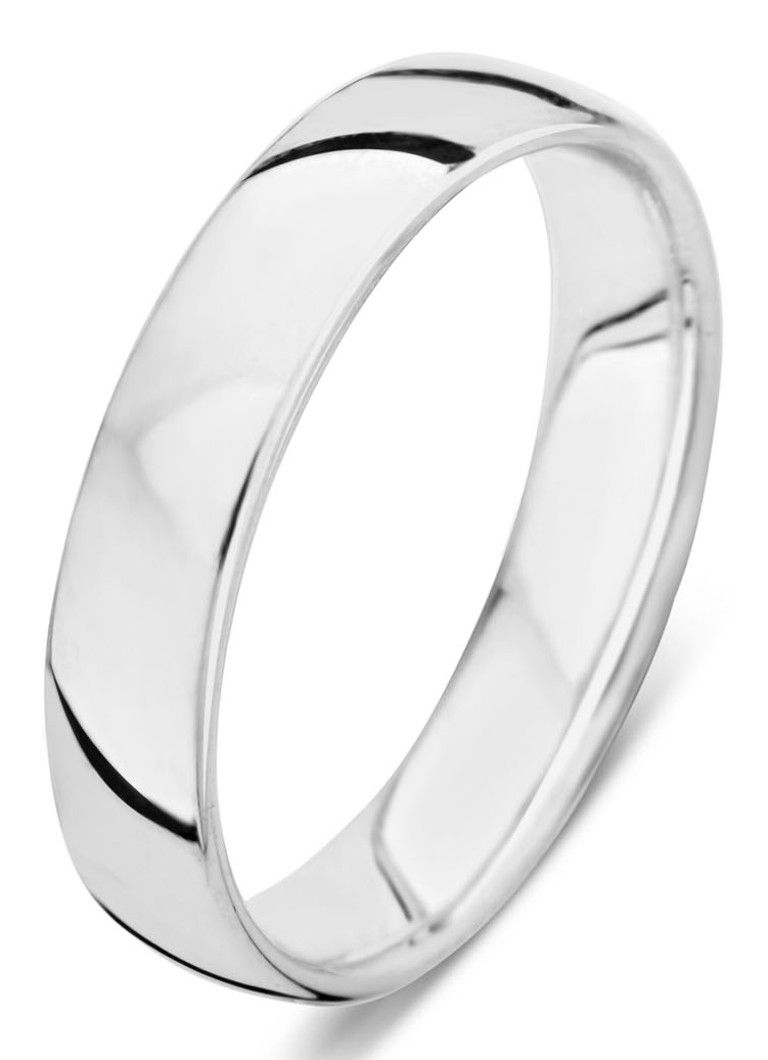 Diamond Point Heren Witgouden ring Wedding in de kleur Witgoud