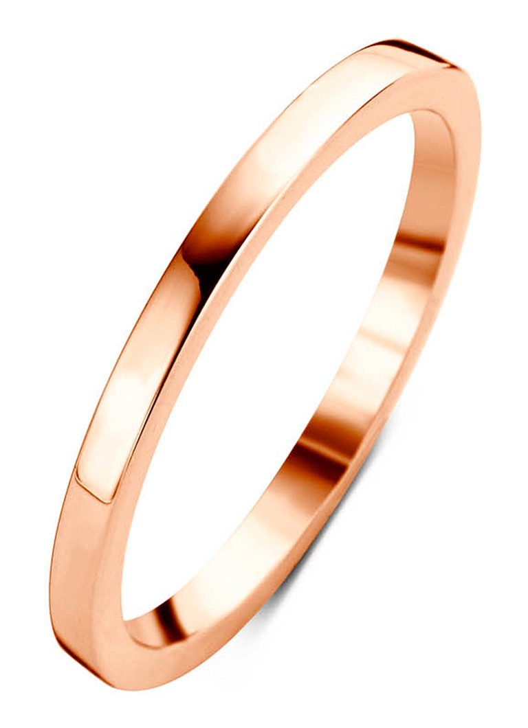 Diamond Point Dames Ring Ensemble van 14 karaat roségoud in de kleur Roségoud