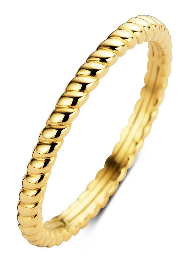 Diamond Point Dames Ring Ensemble van 14 karaat geelgoud in de kleur Geelgoud