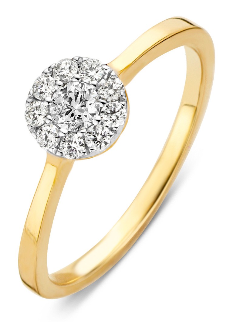 Diamond Point Dames Gouden ring 0.30 ct diamant Hearts & Arrows in de kleur Goud