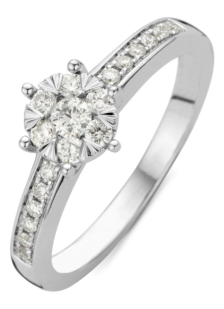 Diamond Point Dames Witgouden ring, 0.39 ct diamant, Enchanted in de kleur Witgoud