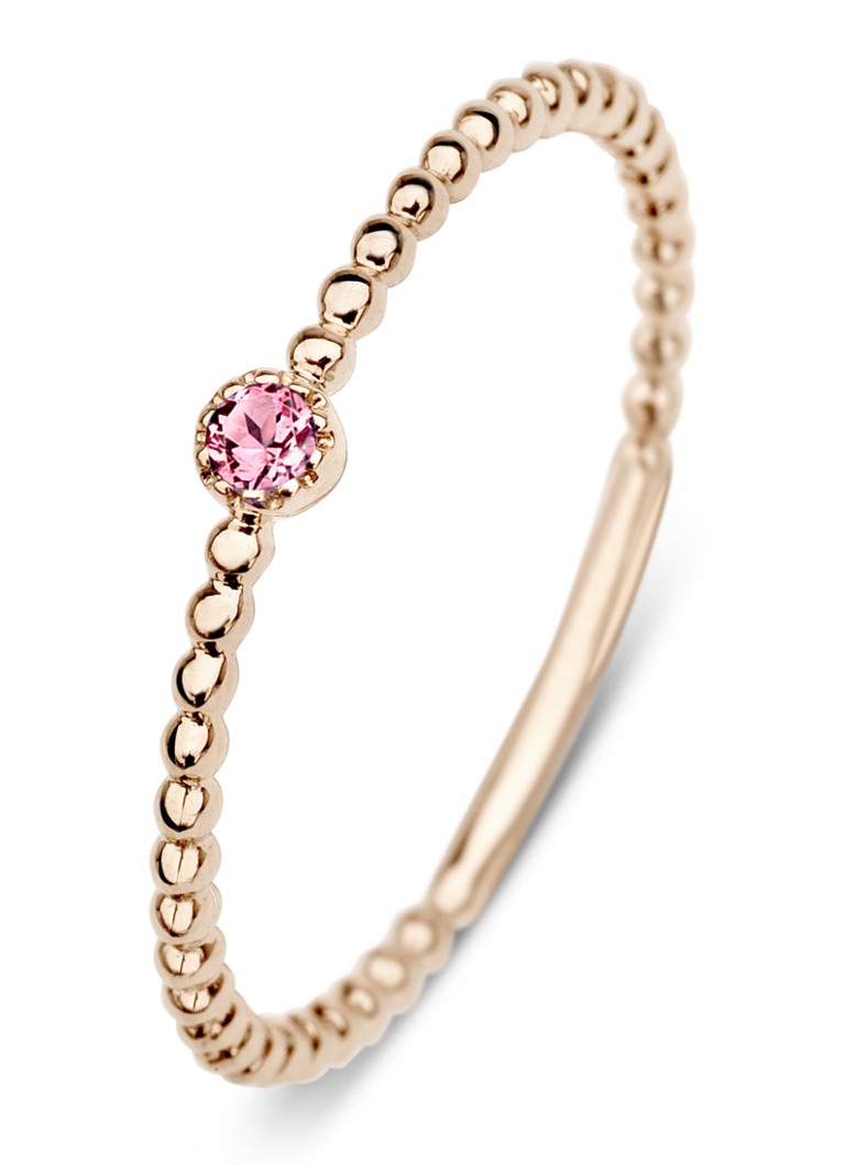 Diamond Point Dames Roségouden ring 0.04 ct toermalijn Joy in de kleur Roségoud