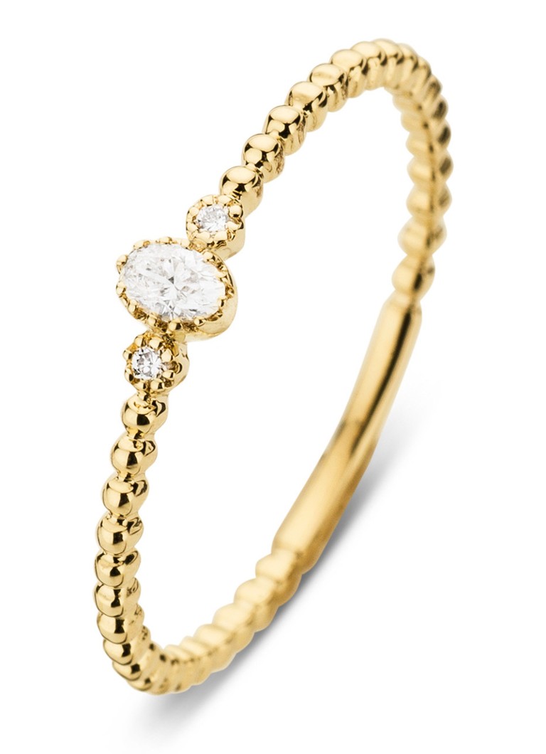 Diamond Point Dames Geelgouden ring 0.07 ct diamant Joy in de kleur Goud