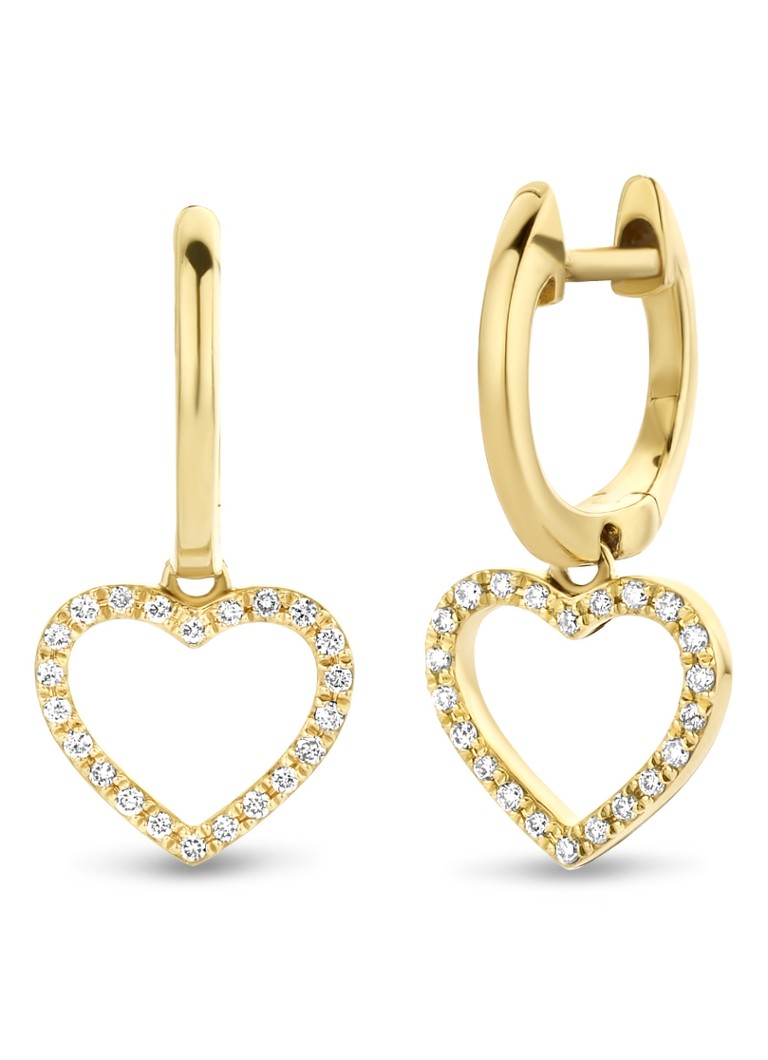 Diamond Point Dames Geelgouden oorsieraden 0.13 ct diamant Dreamer in de kleur Geelgoud