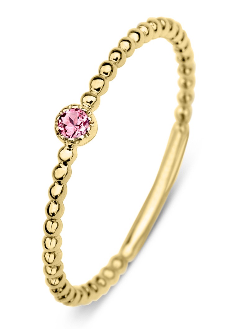 Diamond Point Dames Geelgouden ring 0.04 ct toermalijn Joy in de kleur Geelgoud