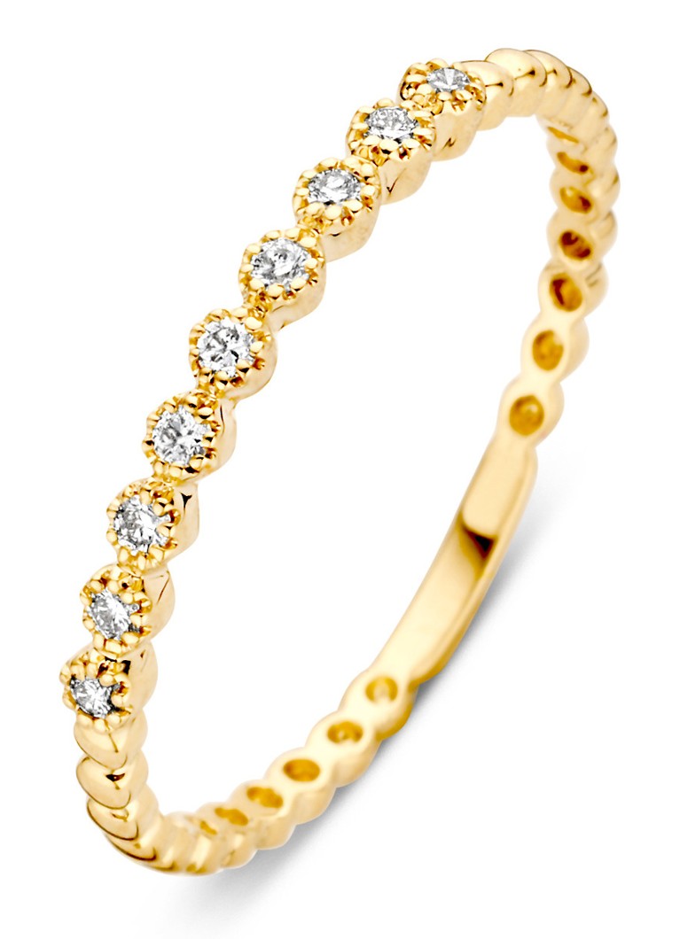 Diamond Point Dames Geelgouden ring 0.09 ct diamant Joy in de kleur Goud