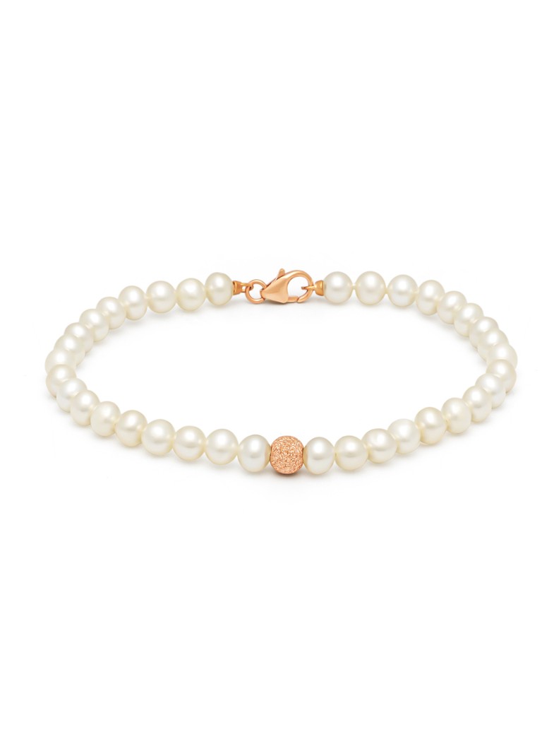 Diamond Point Dames Roségouden armband Rivièra in de kleur Wit