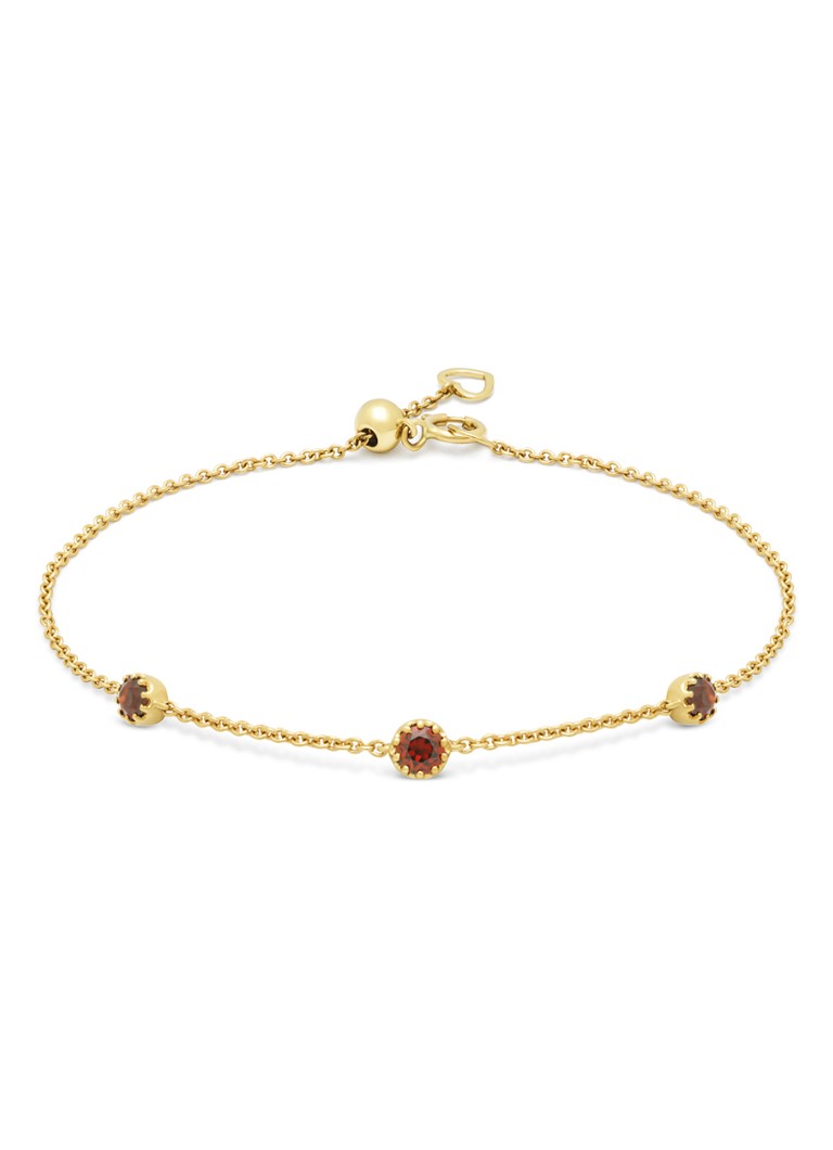 Diamond Point Dames Geelgouden armband, 0.39 ct granaat, Joy in de kleur Geelgoud