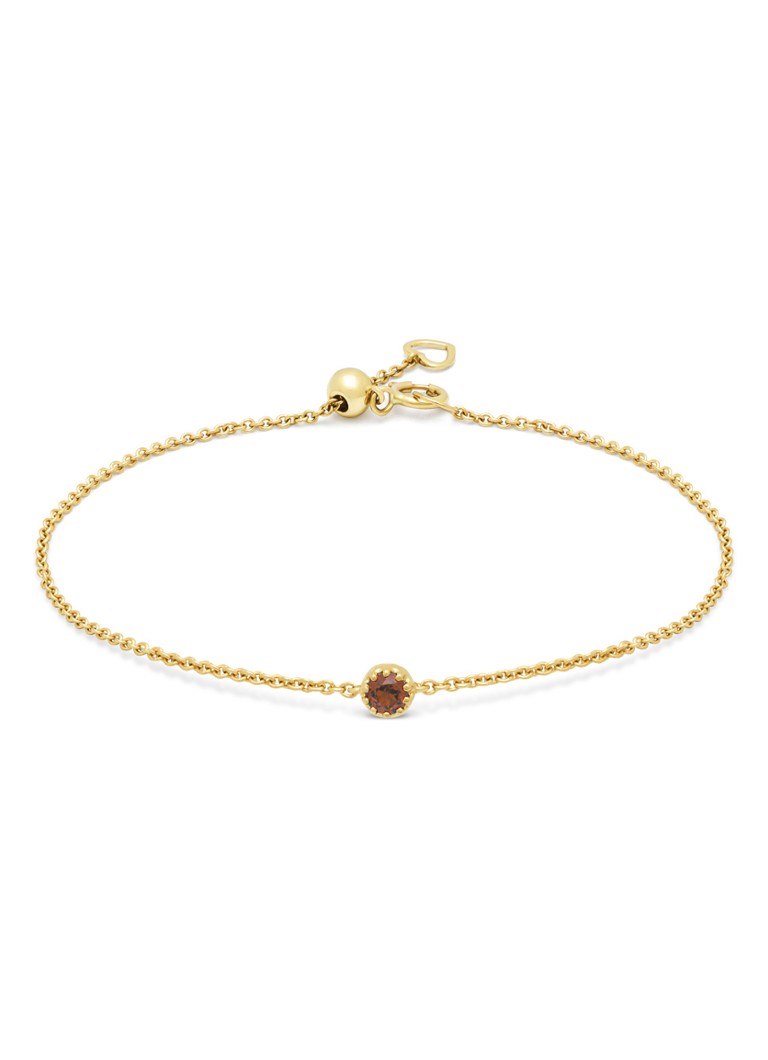 Diamond Point Dames Geelgouden armband, 0.13 ct granaat, Joy in de kleur Geelgoud