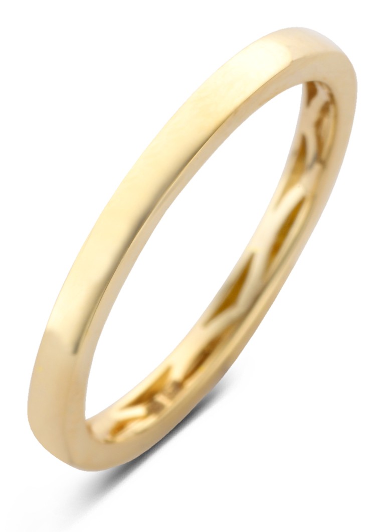 Diamond Point Dames Ring Ensemble van 14 karaat geelgoud in de kleur Goud