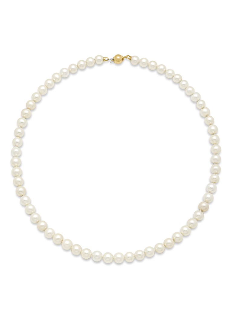 Diamond Point Dames Ketting van geelgoud Rivièra in de kleur Wit
