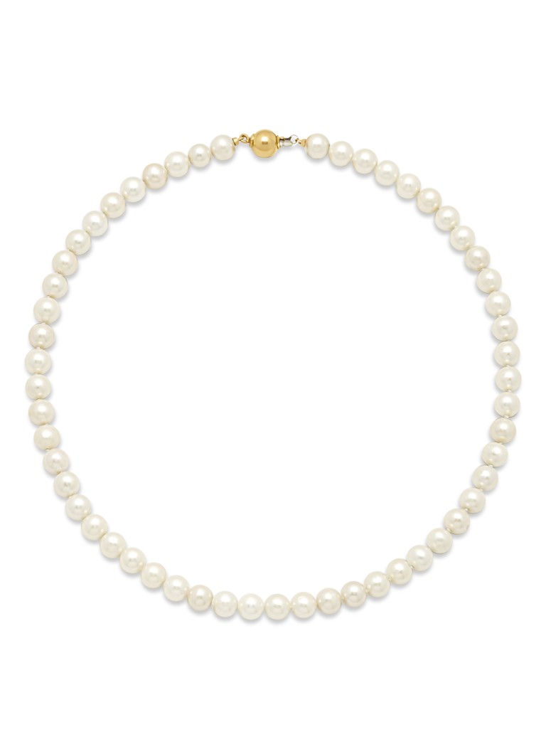 Diamond Point Dames Geelgouden collier Rivièra in de kleur Wit