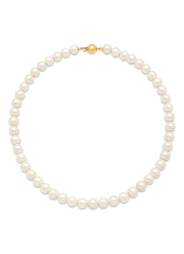 Diamond Point Dames Geelgouden collier Rivièra in de kleur Wit