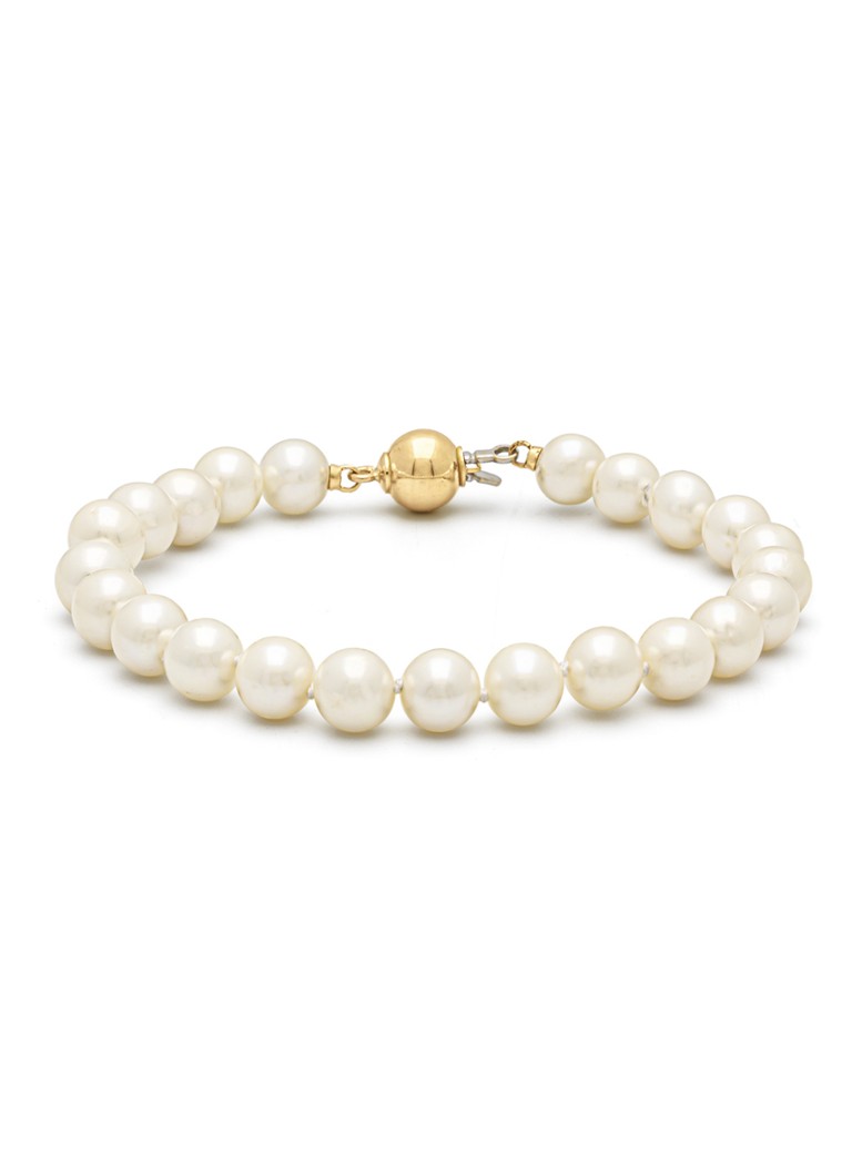 Diamond Point Dames Geelgouden armband Rivièra in de kleur Wit