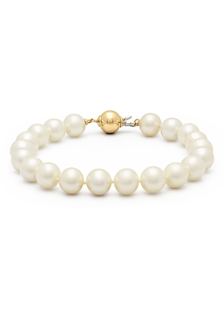 Diamond Point Dames Geelgouden armband Rivièra in de kleur Wit