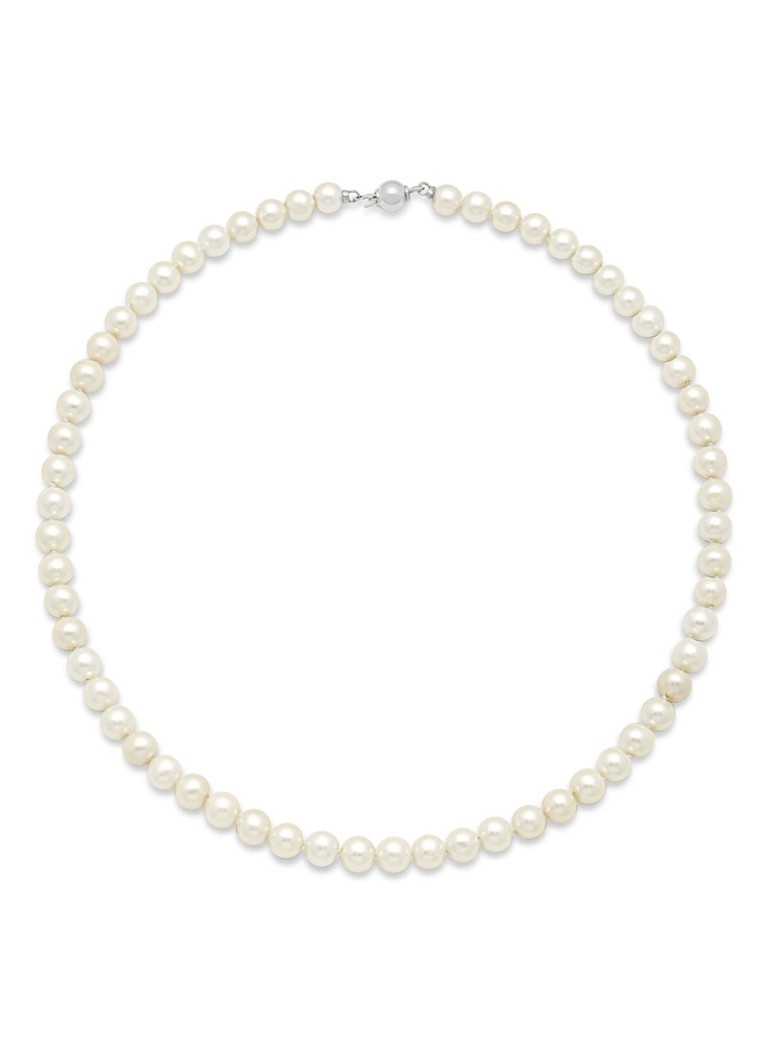 Diamond Point Dames Ketting van witgoud Rivièra in de kleur Wit