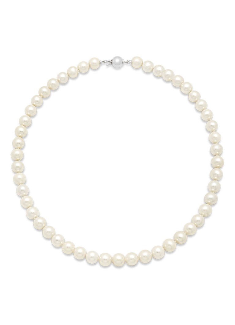 Diamond Point Dames Witgouden collier Rivièra in de kleur Wit