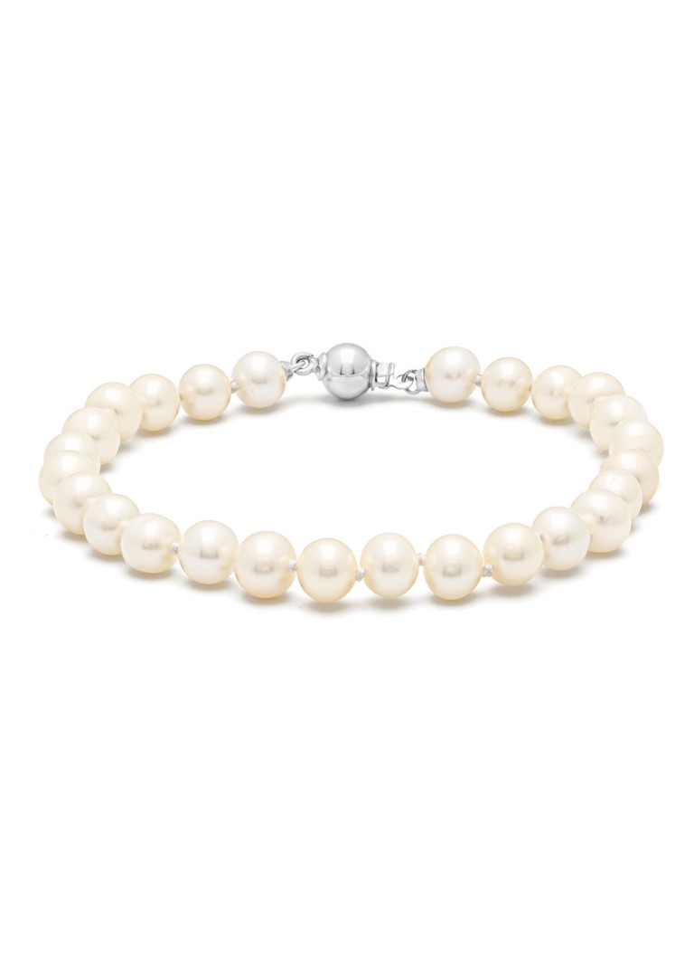 Diamond Point Dames Witgouden armband Rivièra in de kleur Wit
