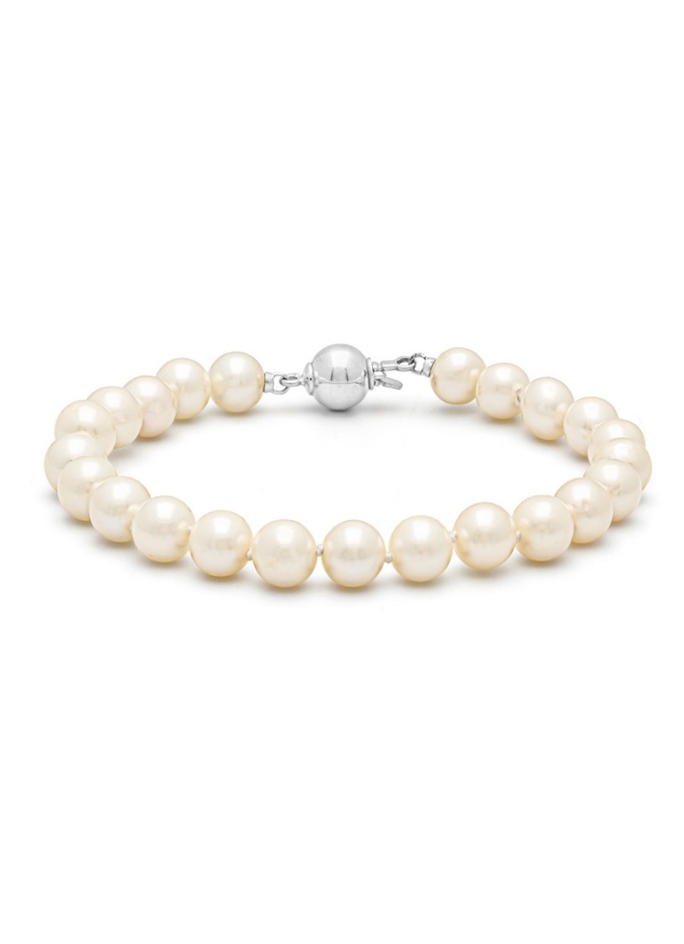 Diamond Point Dames Witgouden armband Rivièra in de kleur Wit