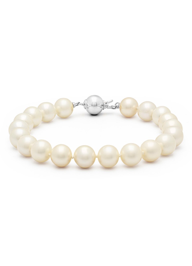Diamond Point Dames Witgouden armband Rivièra in de kleur Wit