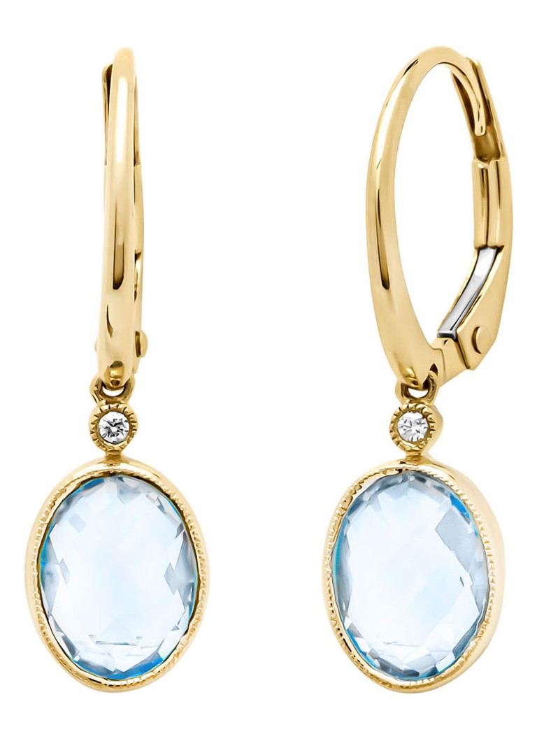 Diamond Point Dames Geelgouden oorsieraden, 3.17 ct topaas, Philosophy in de kleur Geelgoud