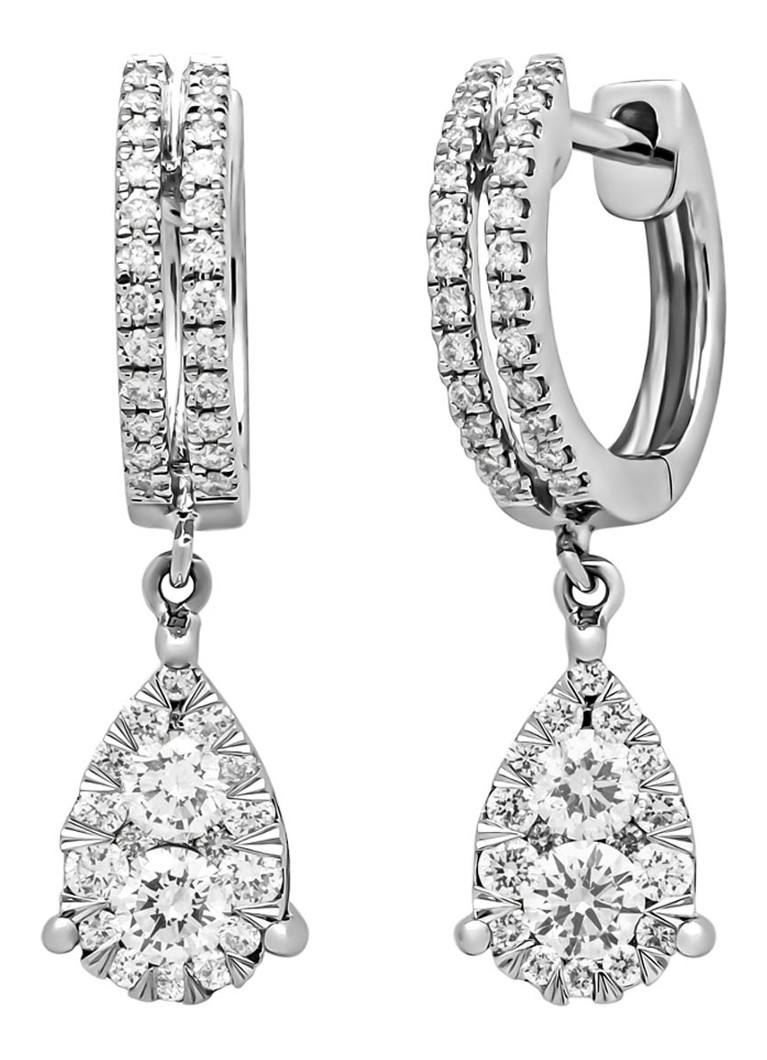 Diamond Point Dames Witgouden oorsieraden, 0.45 ct diamant, Enchanted in de kleur Witgoud