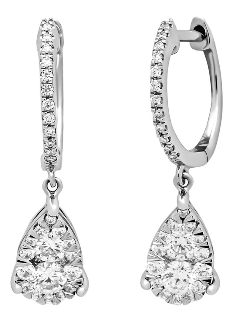 Diamond Point Dames Witgouden oorsieraden, 0.39 ct diamant, Enchanted in de kleur Witgoud
