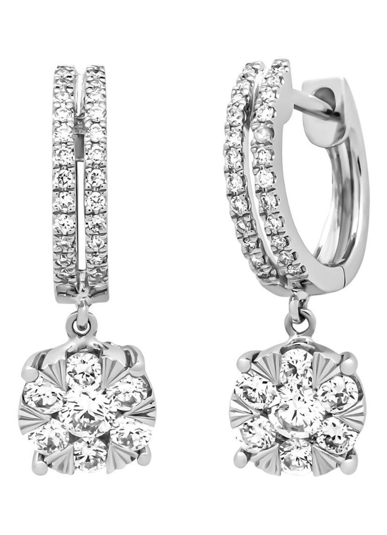 Diamond Point Dames Witgouden oorsieraden, 0.65 ct diamant, Enchanted in de kleur Witgoud
