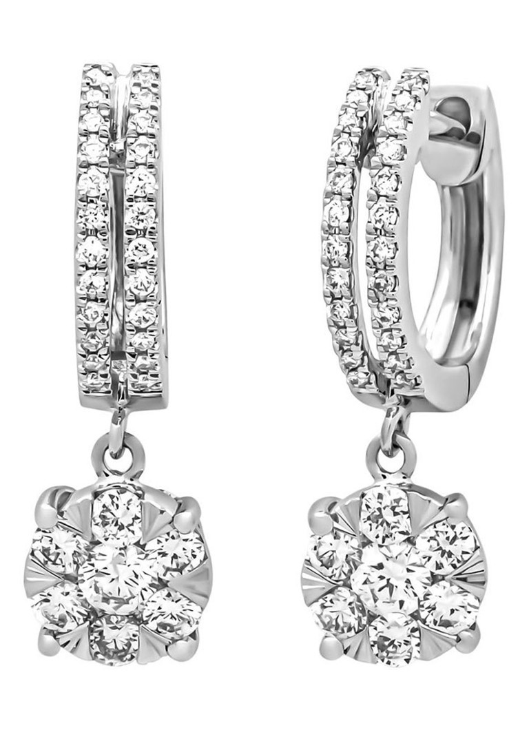 Diamond Point Dames Witgouden oorsieraden, 0.59 ct diamant, Enchanted in de kleur Witgoud