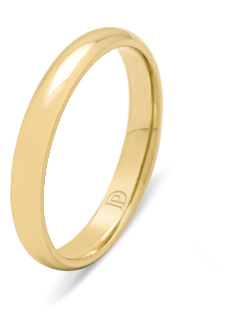 Diamond Point Heren Geelgouden ring Wedding in de kleur Geelgoud