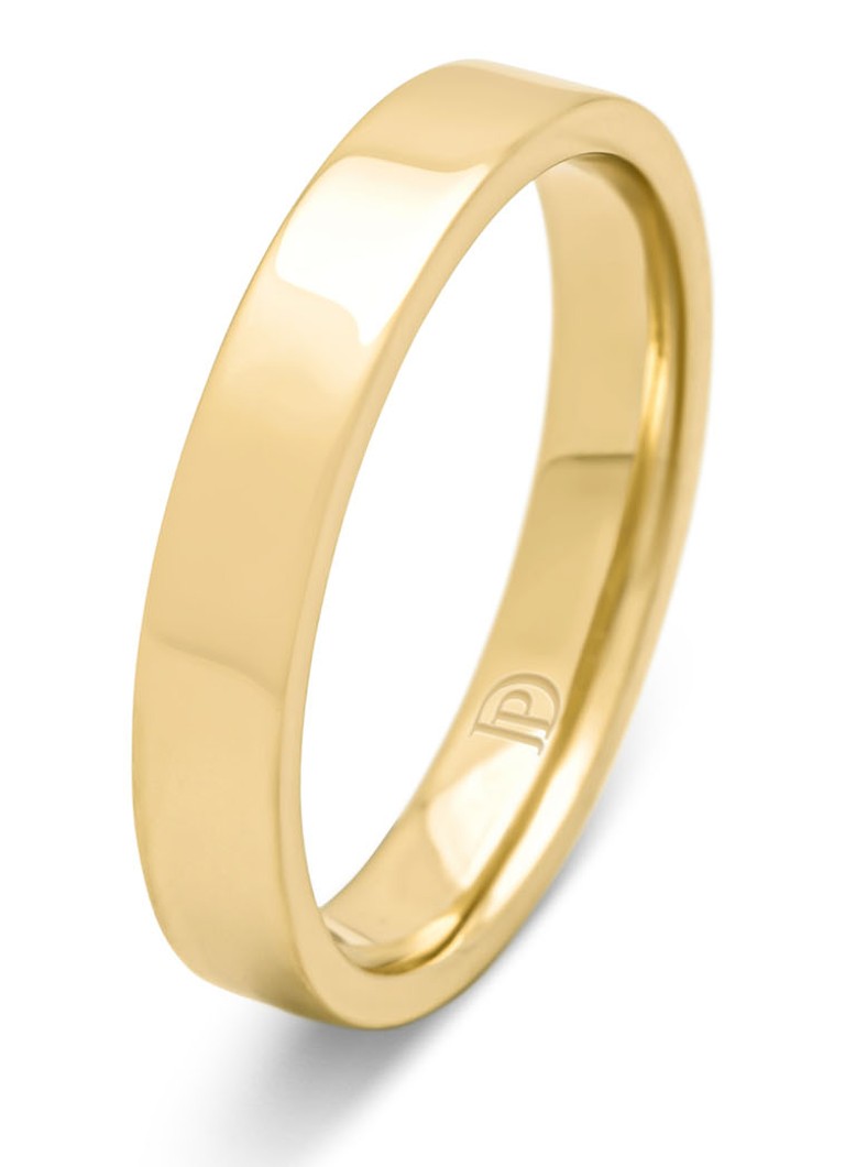 Diamond Point Heren Geelgouden ring Wedding in de kleur Geelgoud