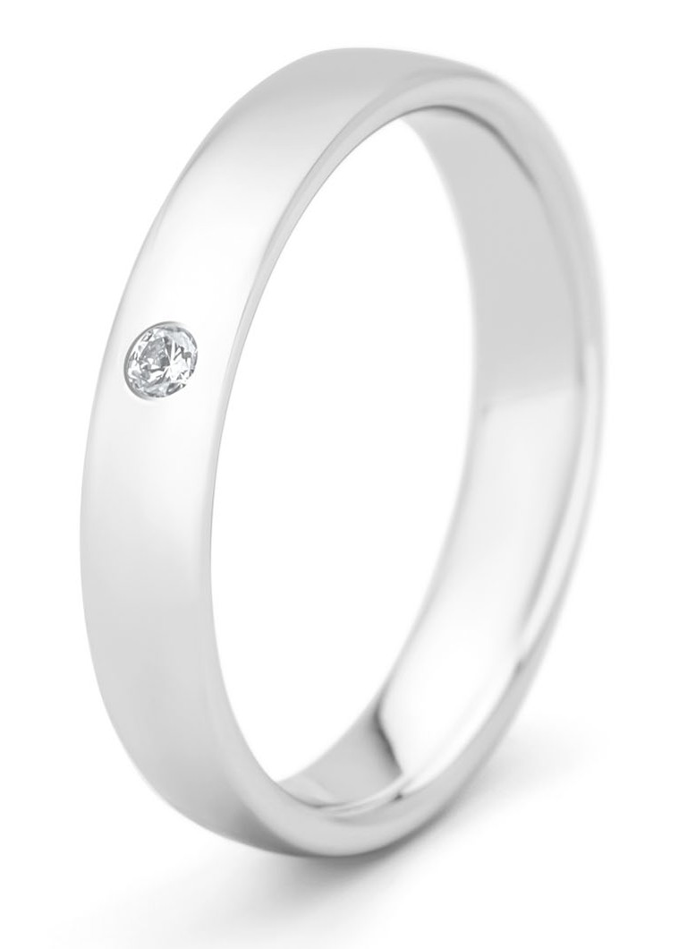 Diamond Point Dames Witgouden ring, 0.03 ct diamant, Wedding in de kleur Witgoud