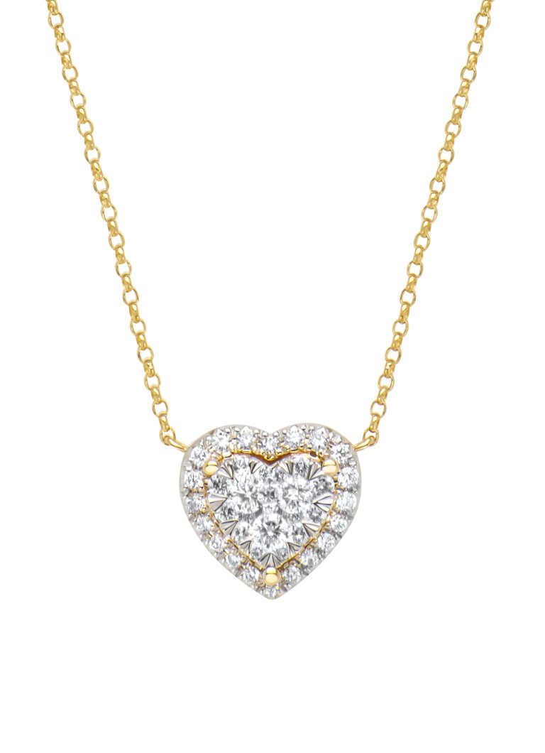 Diamond Point Dames Gouden collier, 0.30 ct diamant, Enchanted in de kleur Geelgoud