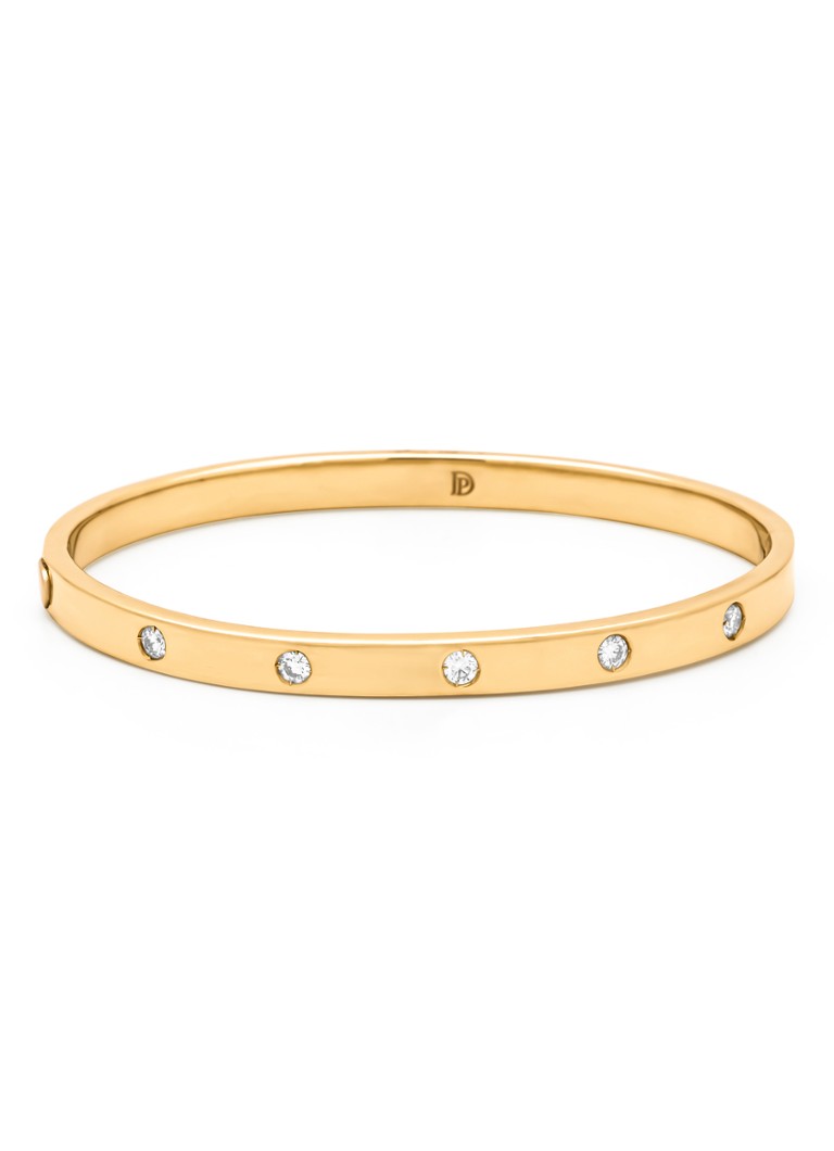 Diamond Point Dames Gouden bangle armband (S), 0.35 ct diamant, Timeless Treasures in de kleur Geelgoud