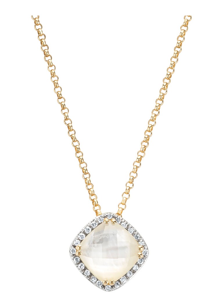 Diamond Point Dames Geelgouden hanger, 1.40 ct kwarts, Fiësta in de kleur Geelgoud