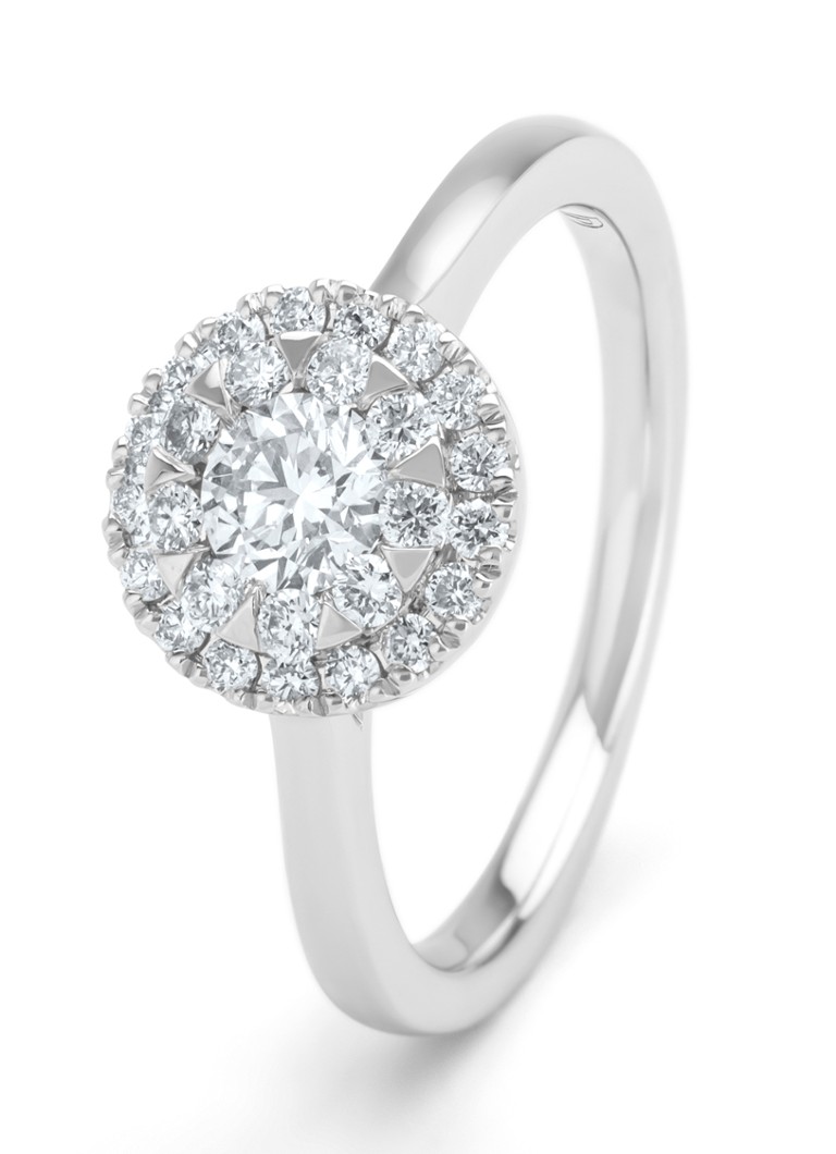 Diamond Point Dames Witgouden ring, 0.62 ct diamant, Solitair in de kleur Witgoud