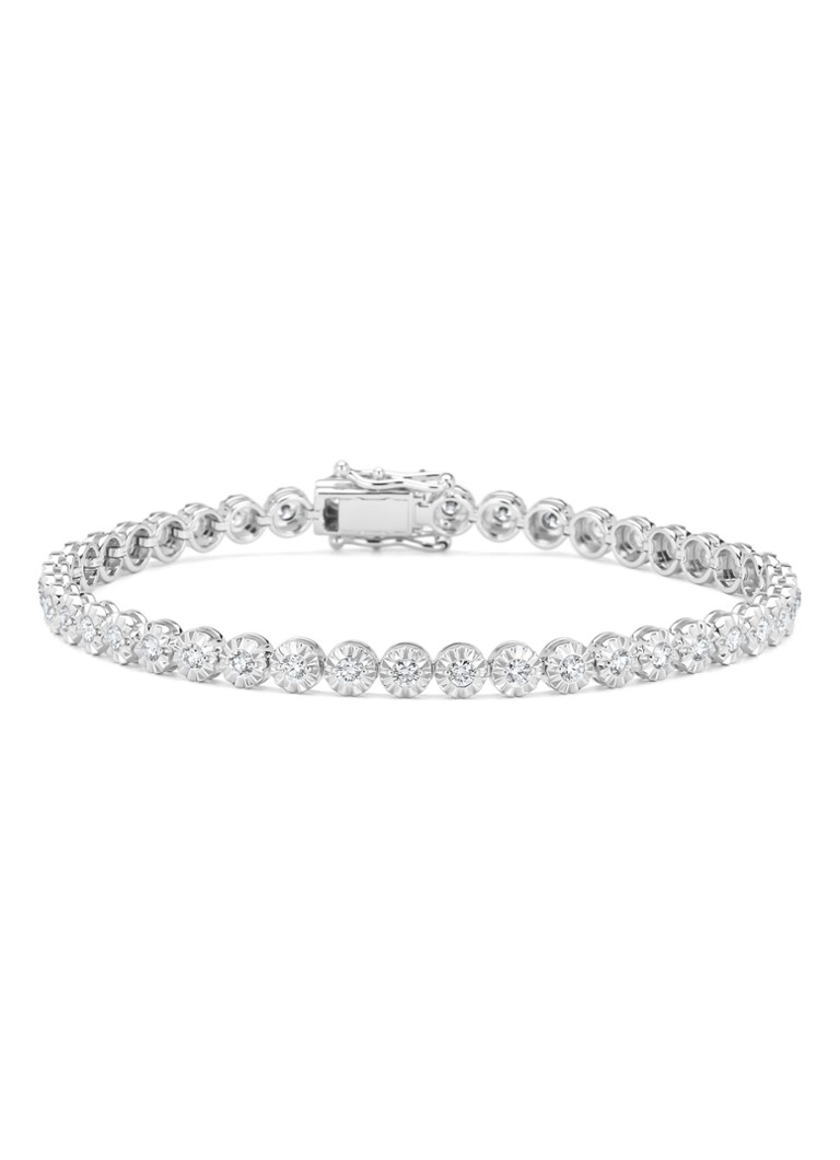 Diamond Point Dames Witgouden armband, 1.51 ct diamant, Tennis bracelet in de kleur Witgoud