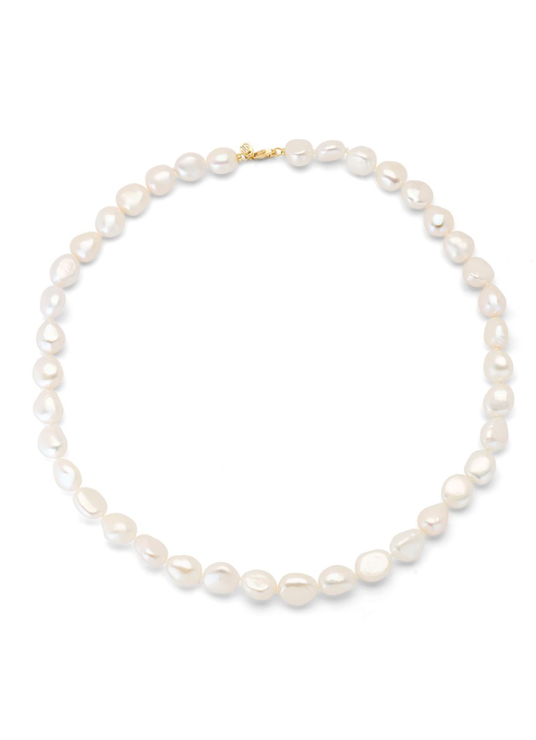 Diamond Point Dames Geelgouden parel collier Rivièra in de kleur Geelgoud