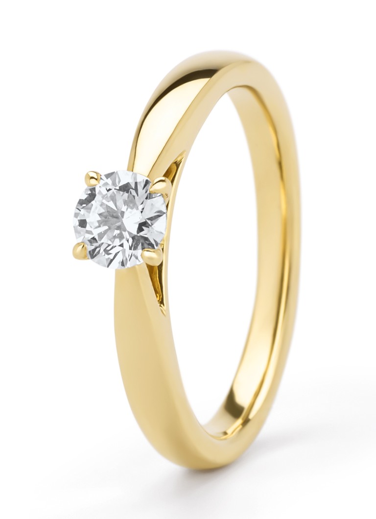 Diamond Point Dames Geelgouden ring, 0.40 ct diamant, Perfect Match in de kleur Geelgoud