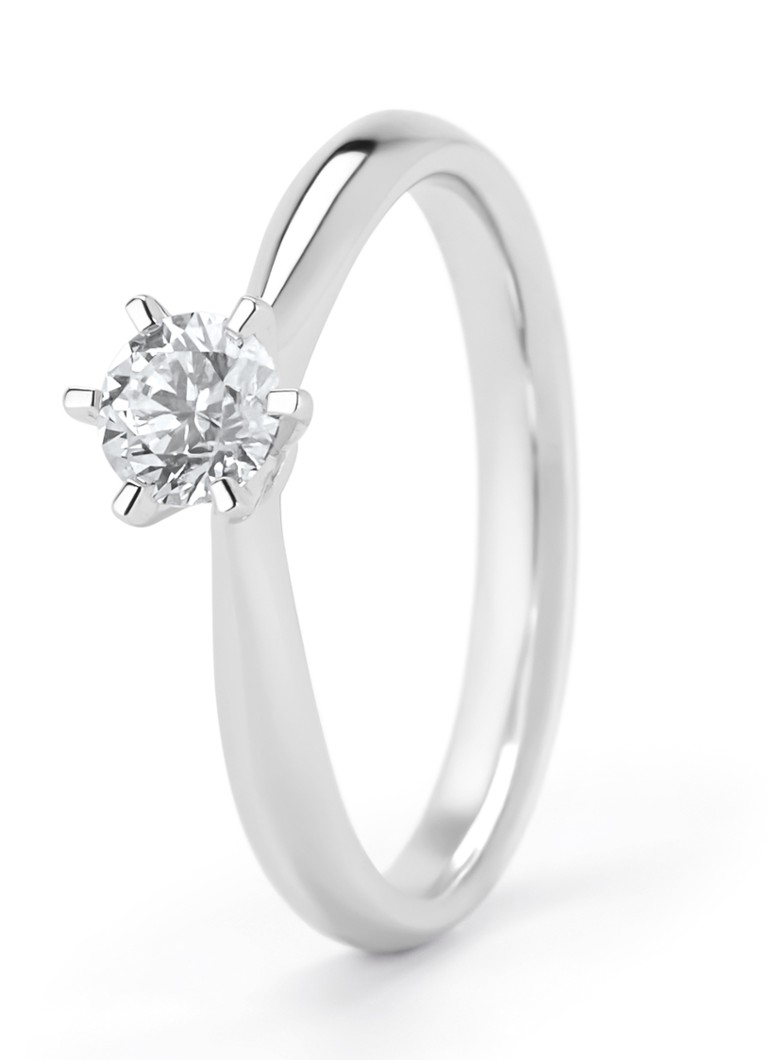 Diamond Point Dames Witgouden ring, 0.40 ct diamant, Perfect Match in de kleur Witgoud