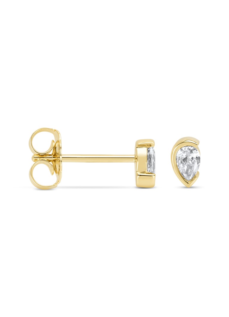 Diamond Point Dames Geelgouden oorsieraden, 0.20 ct diamant, Starlight in de kleur Geelgoud