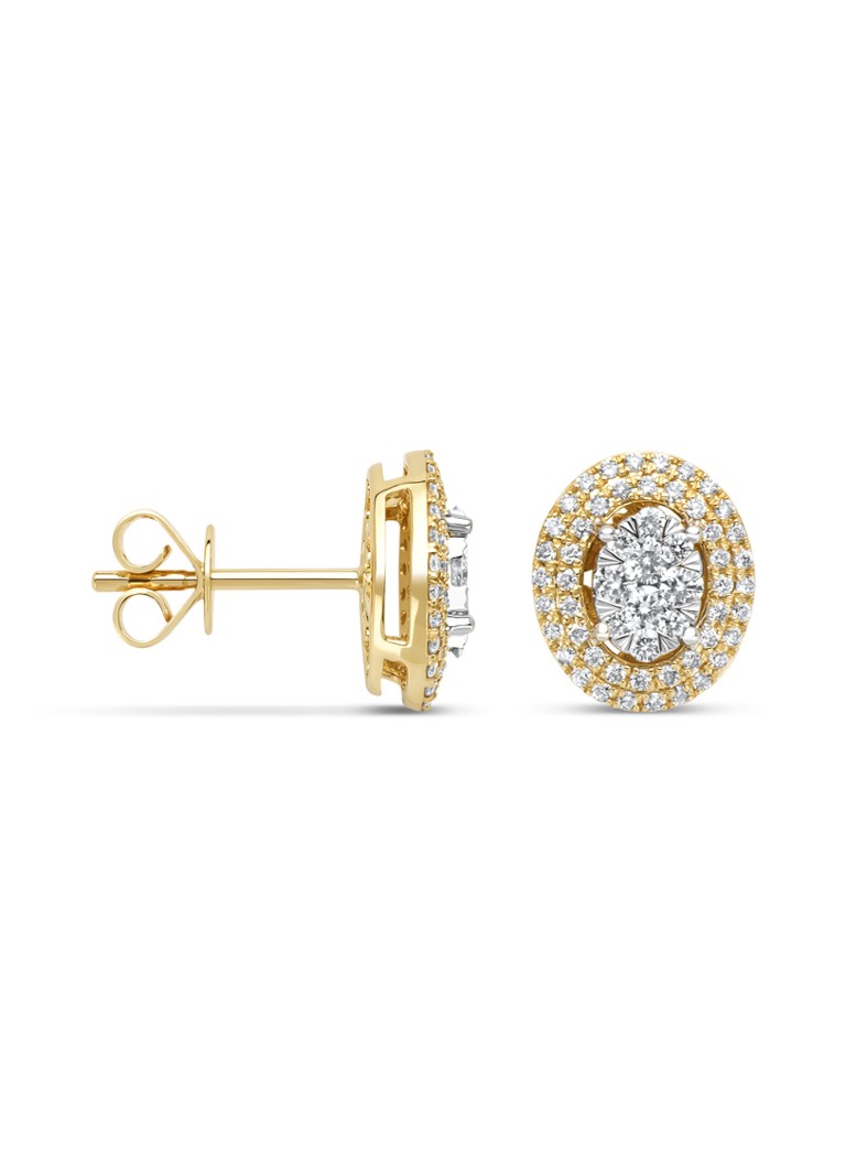 Diamond Point Dames Gouden oorsieraden, 0.53 ct diamant, Enchanted in de kleur Geelgoud