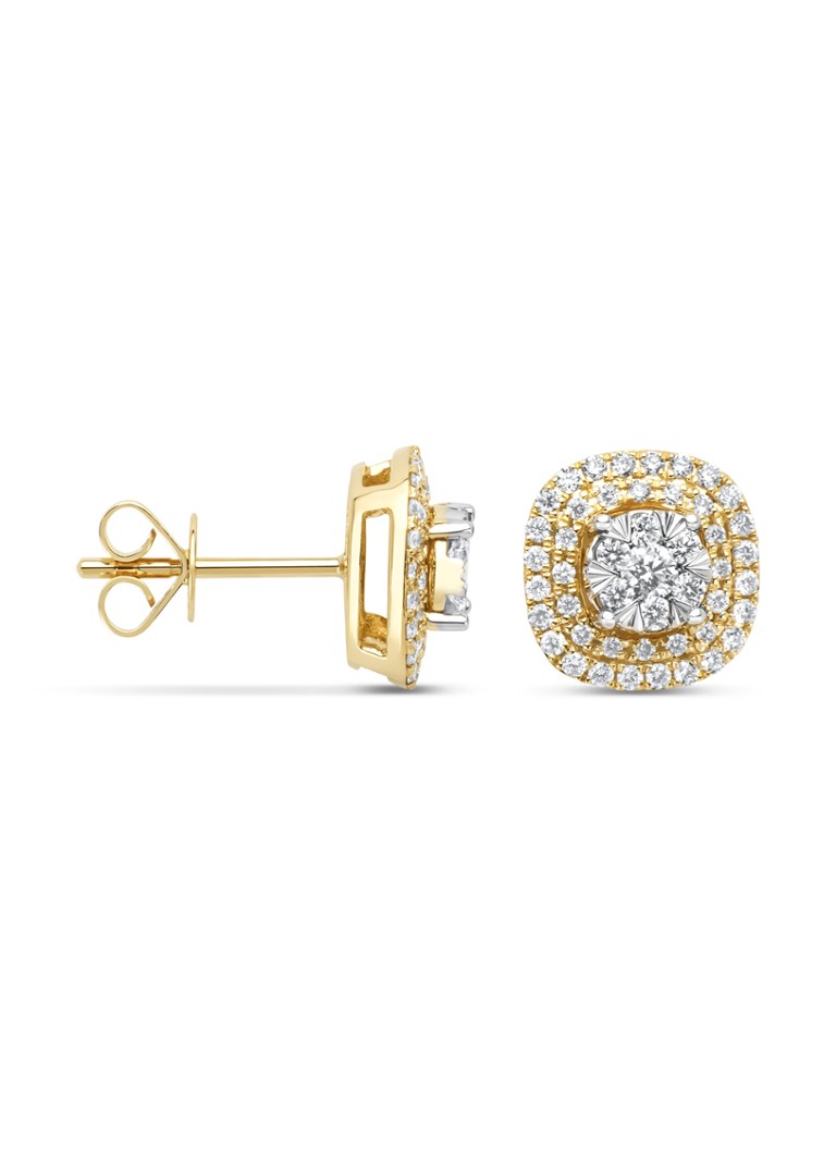 Diamond Point Dames Gouden oorsieraden, 0.64 ct diamant, Enchanted in de kleur Geelgoud