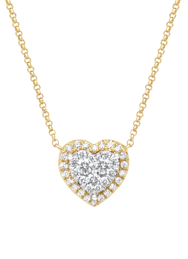 Diamond Point Dames Gouden collier, 0.39 ct diamant, Enchanted in de kleur Geelgoud