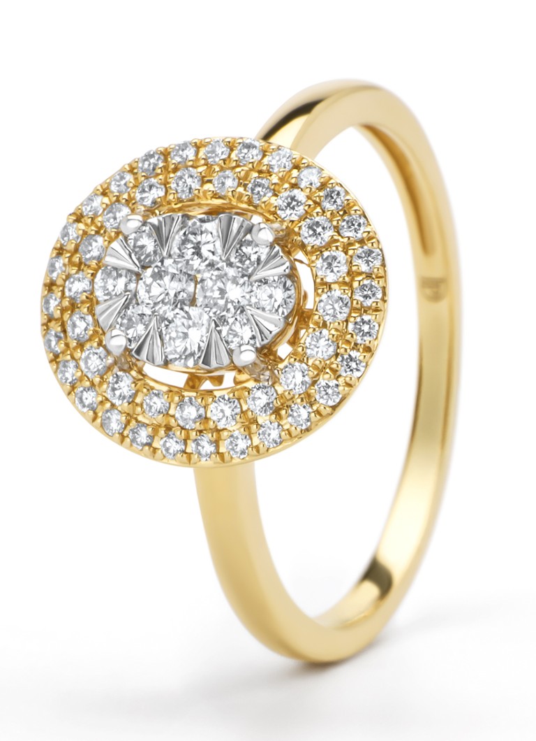 Diamond Point Dames Gouden ring, 0.42 ct diamant, Enchanted in de kleur Geelgoud
